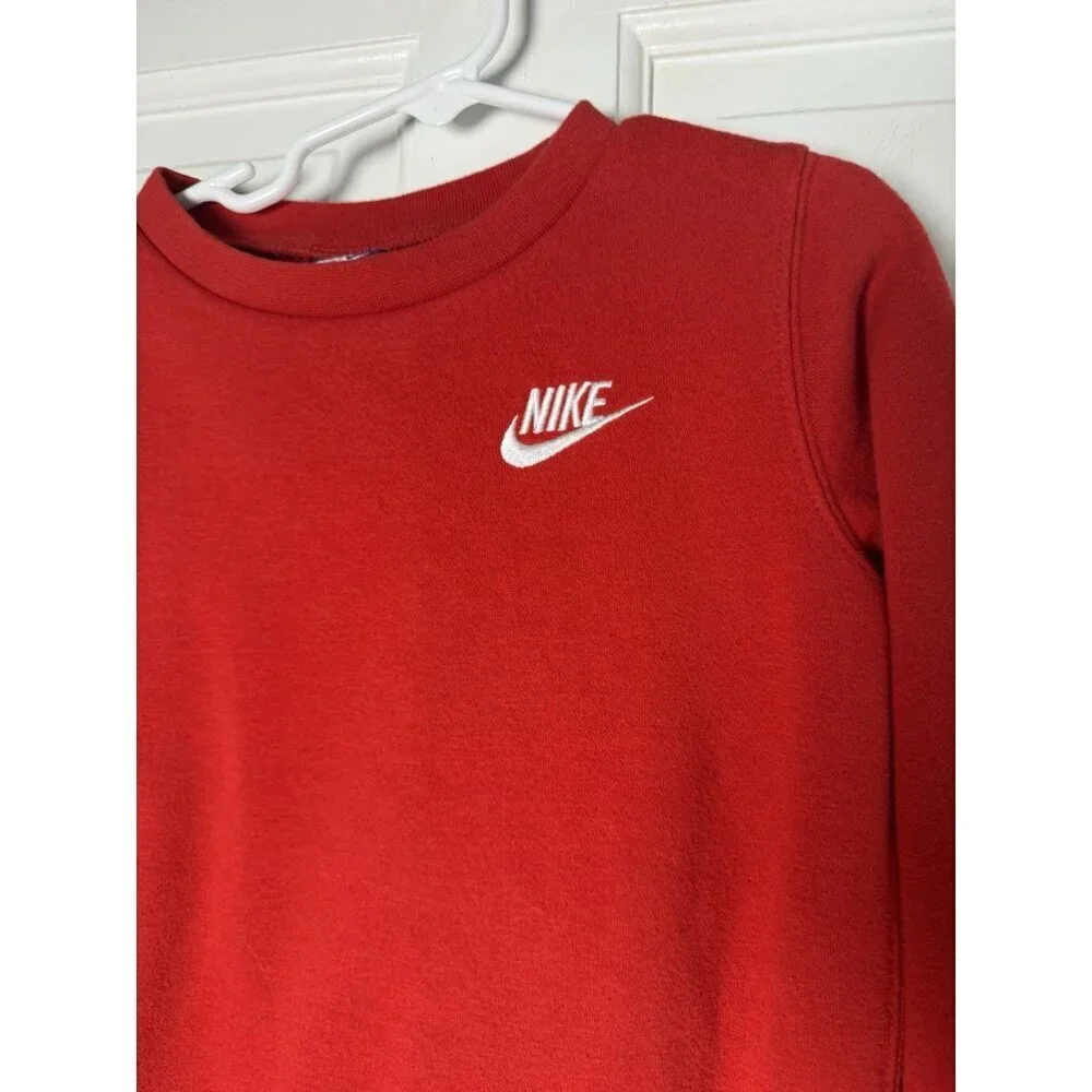 Nike Boys Lot Of 2 Sweatshirts Black Full Zip & Red Crewneck Pullover Side 4 XS